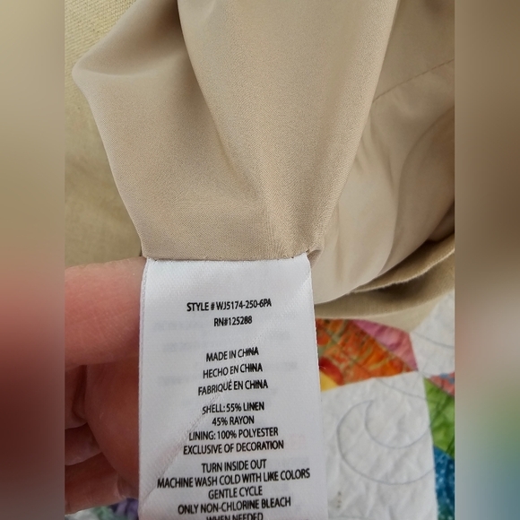 Jason Wu Khaki Linen Blazer Women's Size Small NWT - Picture 8 of 12